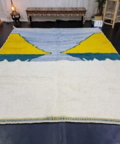 Yellow & Aqua Blue Rug