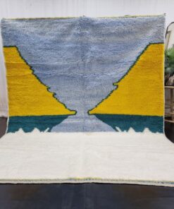 Yellow & Aqua Blue Rug