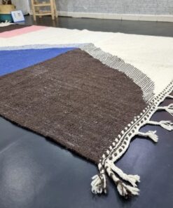 Blue and Black Geometric Rug