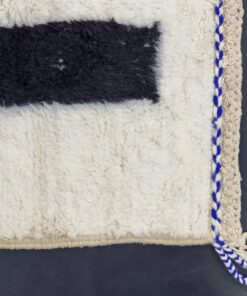 Blue And Black Abstract Rug