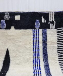 Blue And Black Abstract Rug