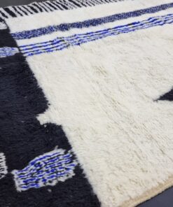 Blue And Black Abstract Rug
