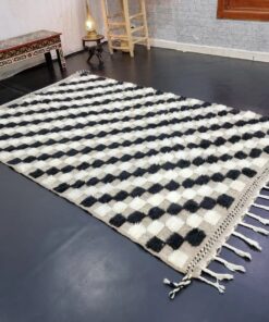 White and Pale Brown Rug