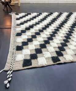 White and Pale Brown Rug