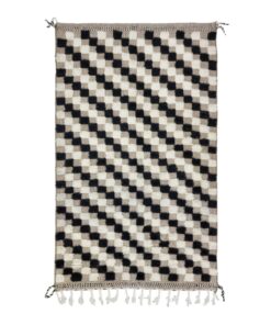 White and Pale Brown Rug