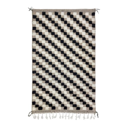 White and Pale Brown Rug