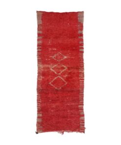 Faded Red Geometric Rug