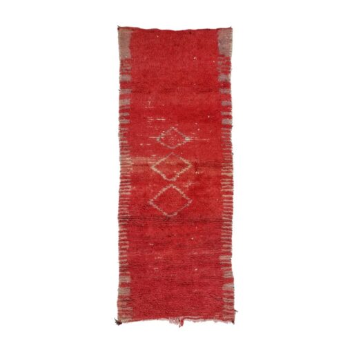 Faded Red Geometric Rug