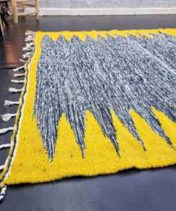 Black and Yellow Geometric Rug