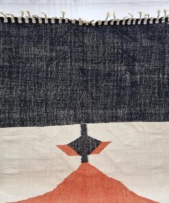 Black and Orange Abstract Rug