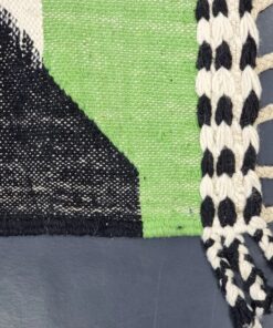 Black and Orange Abstract Rug