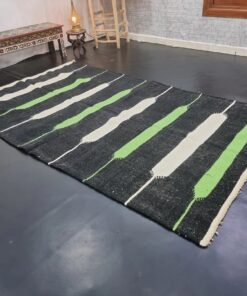 Black and Pistachio Rug