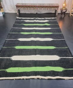 Black and Pistachio Rug