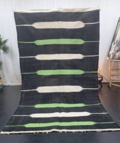 Black and Pistachio Rug