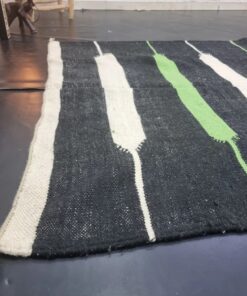 Black and Pistachio Rug