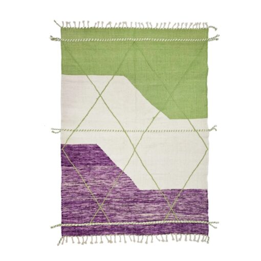 Green and Viola Purple Rug