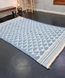 Blue And White Rug