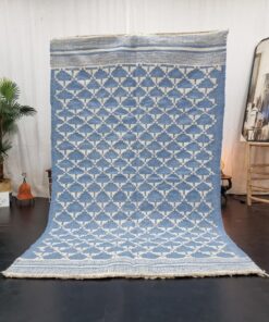 Blue And White Rug