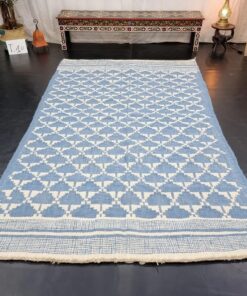 Blue And White Rug