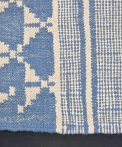 Blue And White Rug