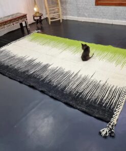 Black And Green Striped Rug