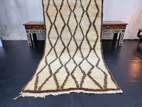 White And Brown Vintage Rug