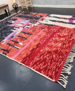 Faded Red and Black Rug