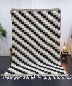White and Pale Brown Rug