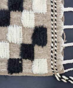 White and Pale Brown Rug