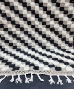 White and Pale Brown Rug