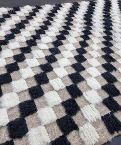 White and Pale Brown Rug