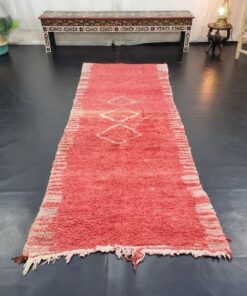 Faded Red Geometric Rug