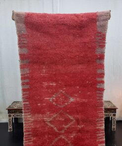 Faded Red Geometric Rug