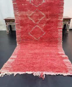 Faded Red Geometric Rug