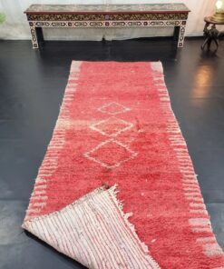 Faded Red Geometric Rug