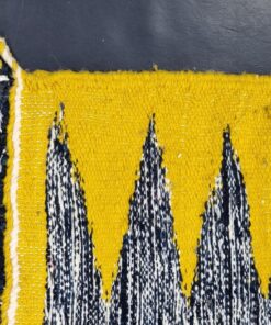 Black and Yellow Geometric Rug