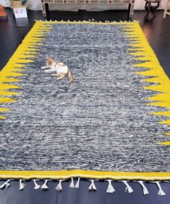 Black and Yellow Geometric Rug