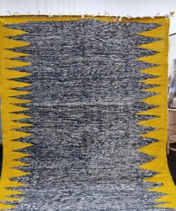 Black and Yellow Geometric Rug