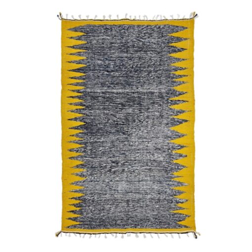 Black and Yellow Geometric Rug