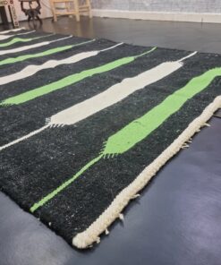 Black and Pistachio Rug