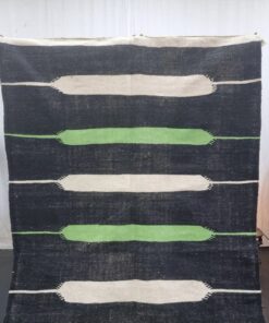 Black and Pistachio Rug