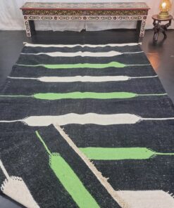 Black and Pistachio Rug