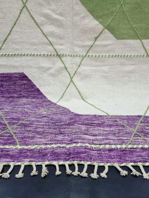Green and Viola Purple Rug