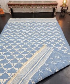 Blue And White Rug