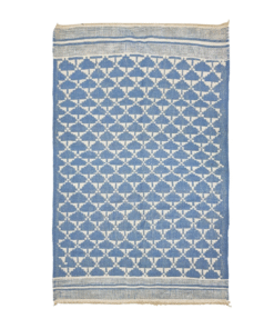 Blue And White Rug