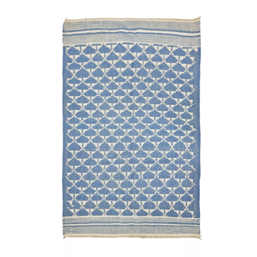 Blue And White Rug