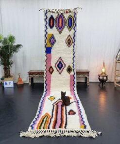 Geometric White Wool Carpet