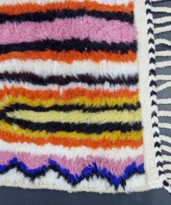 Geometric White Wool Carpet