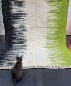 Black And Green Striped Rug