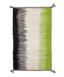 Black And Green Striped Rug